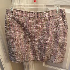 J Crew Size 4 Multi Colored Tweed Mini Skirt